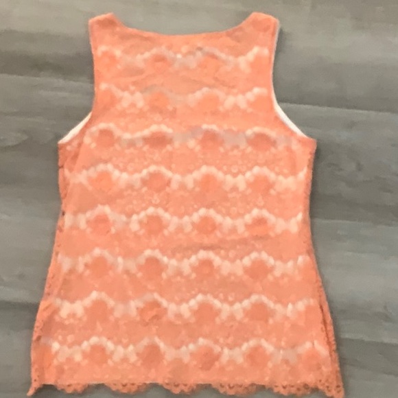 Banana Republic Small Ladies Tank - orange lace/lined. Never worn! - Picture 6 of 9